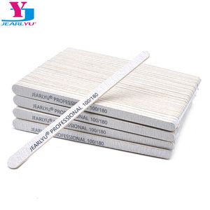 Nagelfiler 200 PCSLOT Professional 100 180 240 Nail File Buffer Akryl Gel Polish Grey Sanding Files Emery Board Manicure Nail Art Tools 230325