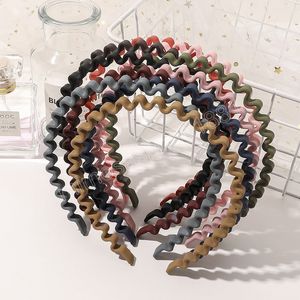 All-match Acrylic Wavy Frosted Candy Color Braid Headband Hairband Hair Accessories Headwear Korean Style For Women Girl