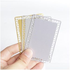 Sublimation Blanks Aluminum Metal Business Cards 3.39 X 2.13X0.01 Inch Name Laser Engraved House Office Customer D Dhhkd