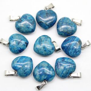 Charms 24st Natural Stone Pink Crystal Crazy Onyx Agates Opal 16mm Heart Pendant For Diy Jewellery Earring Charms Crafts Wholesale 230325