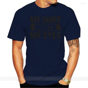 メンズTシャツメンズ私のシャツは目を痛めた面白い明るいネオン陽気なカラフルなクールなカジュアルプライドマンユニセックスファッション