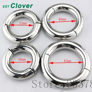 Cockrings Stainless Steel Penis Ring Scrotum Pendant Ball Stretcher cock ring Sex Aid Toys For Men 303340mm F121 230327