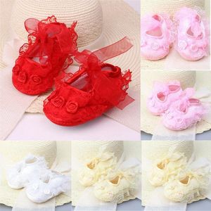 First Walkers Kolorowe buty Baby Girl Buty Kid Headband Lace Princess Flower Foot Band 0-12m1