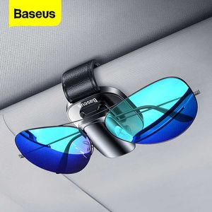 Cajas de gafas de sol bolsas Baseus CAR Gafas de sol Soporte de lentes de sol