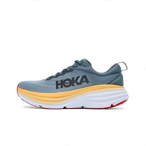 2023 Hoka One One Bondi 8 Running Shoes Lokala stövlar Online Butik Training Sneakers Accepterade Livsstilschock Absorption Highway Designer Womens Mens skor Storlek 36-45