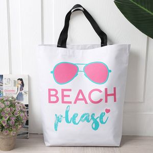 New Reusable Ecofriendly Storage Shopping Bags Clips To Your Cart Great Pink Glasses Pattern Big Foldable Shopping Bags Waterproof Eco Shopping Tote 31x10x41.5cm