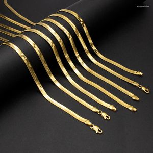 Catene per collana con lama placcata in oro 24k per donna in collane sfuse in rame, accessori per gioielli di moda, catene all'ingrosso