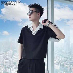 Koszulki męskie T-shirty męskie projektant Casual Handsome Streetwear Fashion Ubranie Ulzzang Harajuku Brytyjskie stylowe popularne Chic W0328