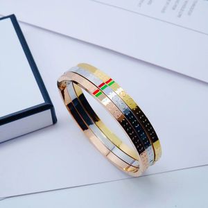 Metal designer bracelet homme engraving stripe girlfriend hip hop letter Love Bracelet jewlery designer for women lucky luxury bracelet men fashionable ZB058 F23