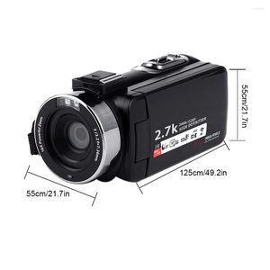 Videocamere Videocamera Fotocamera LCD con visione notturna da 24 MP Touch screen Registratore con zoom digitale 18x con microfono