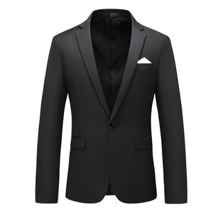 Ternos masculinos Blazers Men Blazer Caats Casual Business Jacket Moda Moda Moda Blazers formais Plus Tamanho M-6xl Sólido Branco Preto 230328