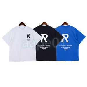 Luxury Mens t Shirt Summer Simple Letter Print Short Sleeve Loose Breathable T-shirt Casual Fashion Top Black White Blue