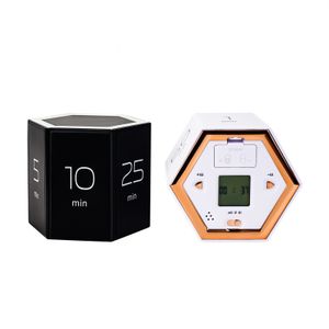 Kitchen Timers Led Display Hexagon Flip Timer Mutable Countdown Timers 15 Seconds Long Prompt Office Hours Reminder for Classroom Kids Learning 230328