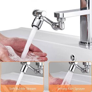 Bathroom Shower Heads Rotatable Multifunctional Extension Faucet Aerator 1080 Degree Swivel Robotic Arm Water Filter Sink Water Tap Bubbler Sink Fit 230327