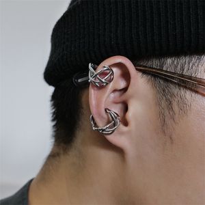 Silver Vine Design Earless Ear Clip Screw Back Pending Premium Delicate Men's and Women's Hip Hop Temperament smycken Tillbehör