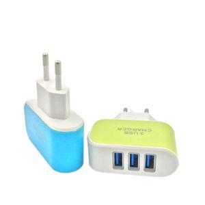 Sockets 2022 NEW Arrival 3 Ports 31A Triple USB Port Wall Home Travel AC Charger Adapter US EU Plug Mobile Phone Charger Dropshipping Z0327