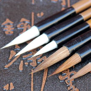 Watercolor Brush Pens 6PCS/Set Wolf Hair Calligraphy Brush Chinese Writing Brush Paint Brush Artist Drawing Watercolor Painting Brushes School Supplie