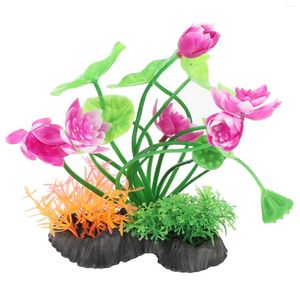 Dekoracyjne kwiaty zbiorniki akwarium akcesoria Fałszne akcesoria dekoracja krajobrazowa sztuczna premium wysoki realistyczny faux bezpieczny biurko mikro
