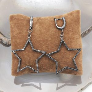 Dangle Earrings 5​​Pair/Lot Fashion CZ Earring Star Shape Cubic Zircon Component Design Love Theme Wholesale