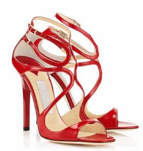 Sommarvarumärken sofistikerade Sandale Stiletto Shoes Azia Satin Sandaler Sandaler Kvinnor Crepe Luppe Strappy Ankel Heels Summer High 35-43