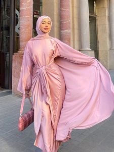 Roupas étnicas Turquia vestido muçulmano mulheres abaya 2 peças vestidos de festa marmoccan kaftan conjunto femme musulmane jilbab hijab vestidos 230328