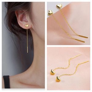 Dangle Earrings Long Thin Chain Tassel Heart Star Ball Drop Earring For Woman Girls Threader Summer Fashion Party Pierced Jewelry Gift