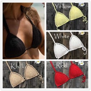 Bikinis set Sexy Bikini Top Crochet Strips Bandage Swimwear Beachwear Women Bikini Tops Swimsuit Female bathing suit biquinis feminino 2019 P230328