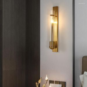 Lâmpadas de parede Luz de luz do tripé Luz de leitura padrão de madeira moderna Lâmpadas do quarto