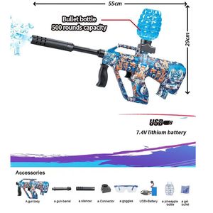 Nova agosto água gel bola elétrica hidrogel brinquedo rifle arma airsoft pistola para adultos crianças meninos presentes de aniversário