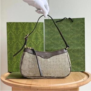 Designer luksusowa torba łańcuchowa Cross Body Crescent Torby Hobo Kobiet torebki na ramiona torebka torebka stary kwiat crossbody torebki bagietki płótno oryginalne skórzane paski hobos torebka