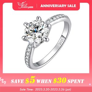 Band Rings JewelryPalace Moissanite D Color 05ct 1CT 15CT 2CT 3CT ROUND S925 STERLING Silver Wedding Noivadot Ring for Women Z0327