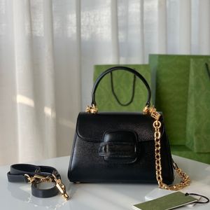Kvinnors Tote Designer Bag Premium One Shoulder Bag Classic Vintage Double Comple Clamshell Oblique Strap Leather Color Splicing Luxury Sadel Bag G G