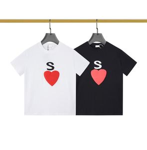 100% bawełniany krótki rękaw chłodne mężczyźni T Shirt Casual Summer Loose Men Red Heart Tshirt Mężczyzna T-shirt Pary Tee Shrits Women Lygg999