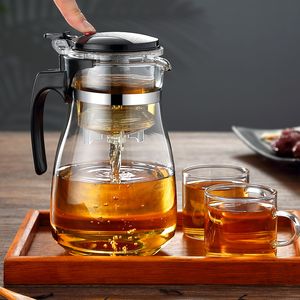 Бутылки с водой устанавливают Alat minum teh kung fu tiongkok infus ketel puer teko kaca tahan panas hmlove pot tebal borosilikat tinggi 230328