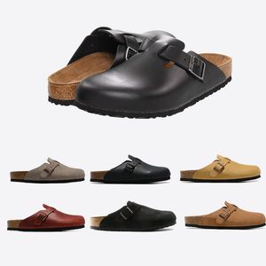 Plateau Slides Designer Herren Slipper Boston Sandalen Bag Head Echtleder Pantoletten Woody Clogs Schuhe für den Sommer