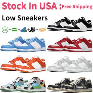Men Women SB Low Casual Shoes Local Warehouse Designer Sneakers Men Women Trainers White Black UNC Grey Fog Green Glow Coast Easter Triple Pink Fast Delivery US Stock