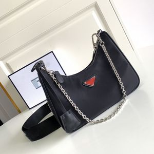 Prades Bag Sale 3 Parça Adam Kadın Lüks Tasarımcıları Çantalar Yüksek Kaliteli Çantalar Cleo Hobo Cüzdan Naylon Zincir Leydi Çanta Çantası Crossbody TooS Fashion Walle 570