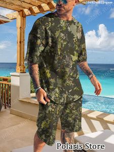 Herren-Trainingsanzüge, Camouflage-Trainingsanzug, Herren, Armee, taktische Sportbekleidung, Militär-Jagdkleidung, 2-teiliges Outfit, T-Shirt, Trainingsanzug, Arbeit