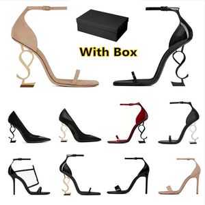 2023 scarpe eleganti da donna firmate di lusso scarpe da ginnastica tacchi alti pelle verniciata tono oro triple nero nuede donna donna sandali moda scarpe da ufficio per matrimoni