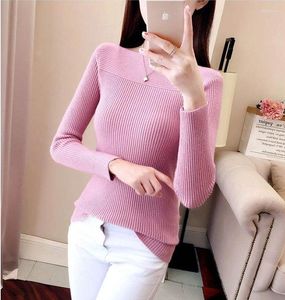 Womens Sweaters Women Long Sleeve Knitted Sweater Soft Cotton Top Casual Slim Fit Spring