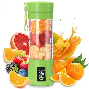 Portable Electric Fruit Juicer Tools Handhållna Vegetabiliska juicer Maker Blender laddningsbar Juice Making Cup Kitchen Tools med USB -laddningskabel DHL FAST