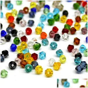 Andra kristallb vara pärlor 100 st/lot 4mm tjeckiska lösa pärlor/fasetterat glas för DIY smycken halsbandsarmband drop del dhrod