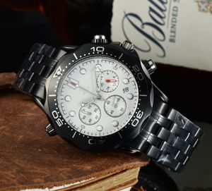 Orologi da polso per uomini 2023 nuovi orologi da uomo sei aghi tutti i quadranti lavorano in quarzo orologio top di lusso marca cinghia d'acciaio uomo moda sea europe designer omeg orologi tipi