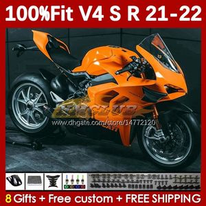 Motorcykelmässor för Ducati Orange Stock Street Fighter Panigale V4S V4R V 4 V4 S R 2018-2022 BODY 167NO.59 V-4S V-4R V4-S V4-R 21 22 2021 2022 Injektion Gjutning av kroppsarbete