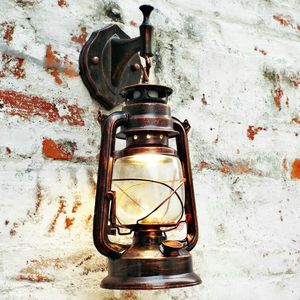 Wall Lamps Retro Lamp European Vintage Style Kerosene Beside Light For Bar Coffee Shop Led Lights