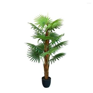 Декоративные цветы симуляция тропических искусственных пластиковых растений 120 см Анемон Полифиллафеникс Пальмы искусственные вентиляторы для