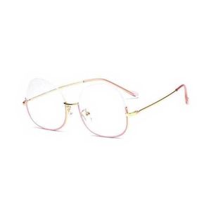 Top Luxury Designer Sunglasses 20% Off Metal frame half rim clear women eye gold glasses men optical eyewear frames 1887OLOKajia