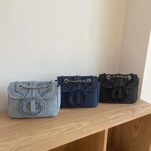 Evening Bags Luxury Designer Jeans Women Shoulder Casual Denim Female Crossbody Fashion Lady Purse And Handbags Blue Satchels