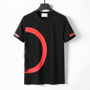 23SS Designer Tide T Shirts Chest Letter Laminerad tryck Kort ärm High Street Casual Tshirt 100 Pure Cotton Tops för