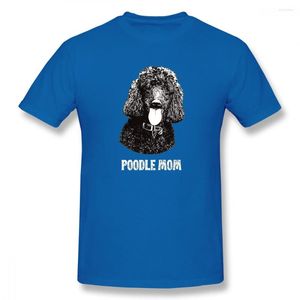 Herr t-skjortor poodle mamma standard grafisk rolig grundläggande kort ärm t-shirt hundtröja eur storlek